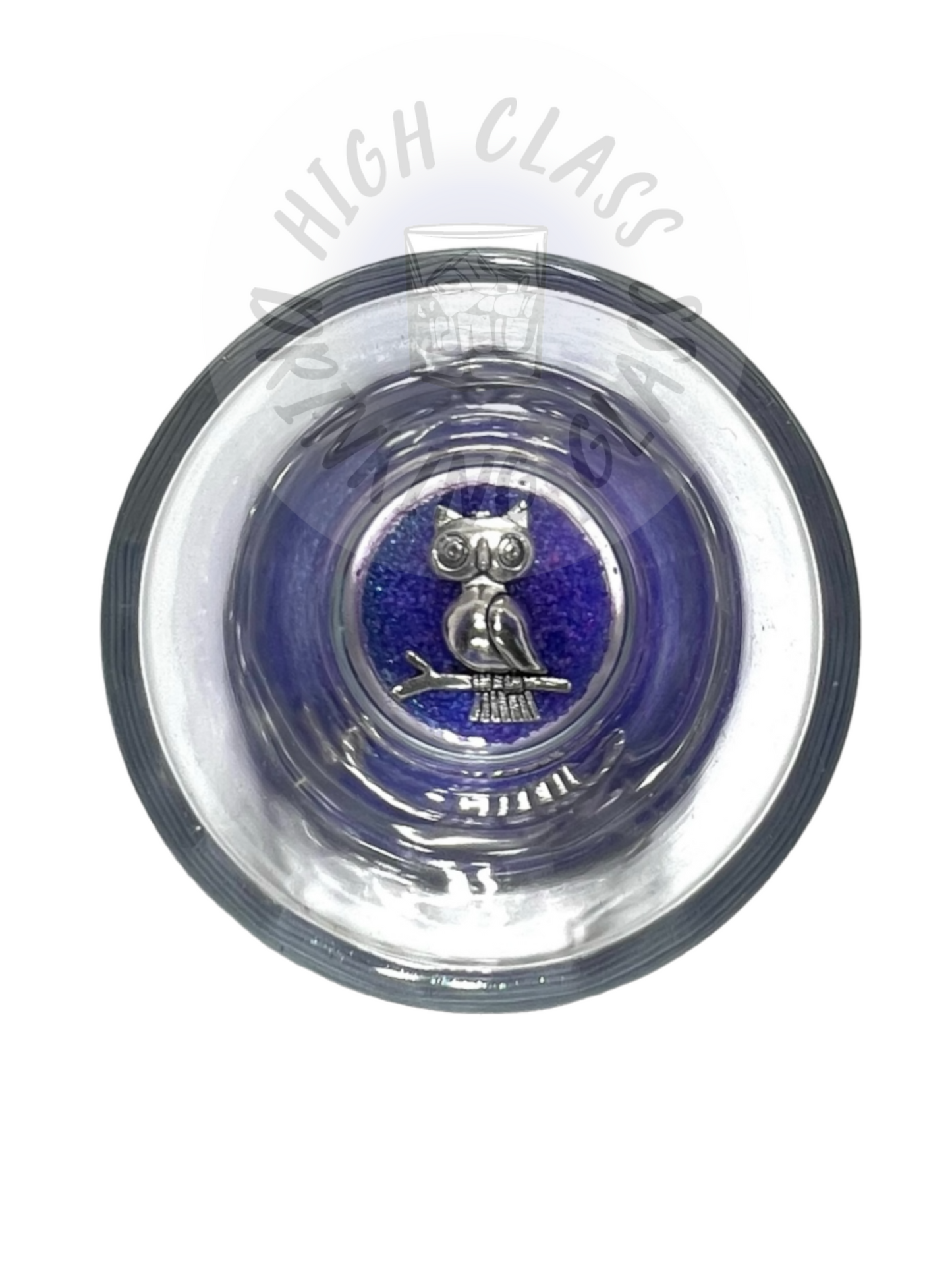 Blue Owl Shot Glass