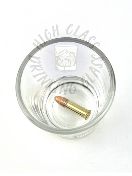 Brass Tip 22 Bullet Shot Glass