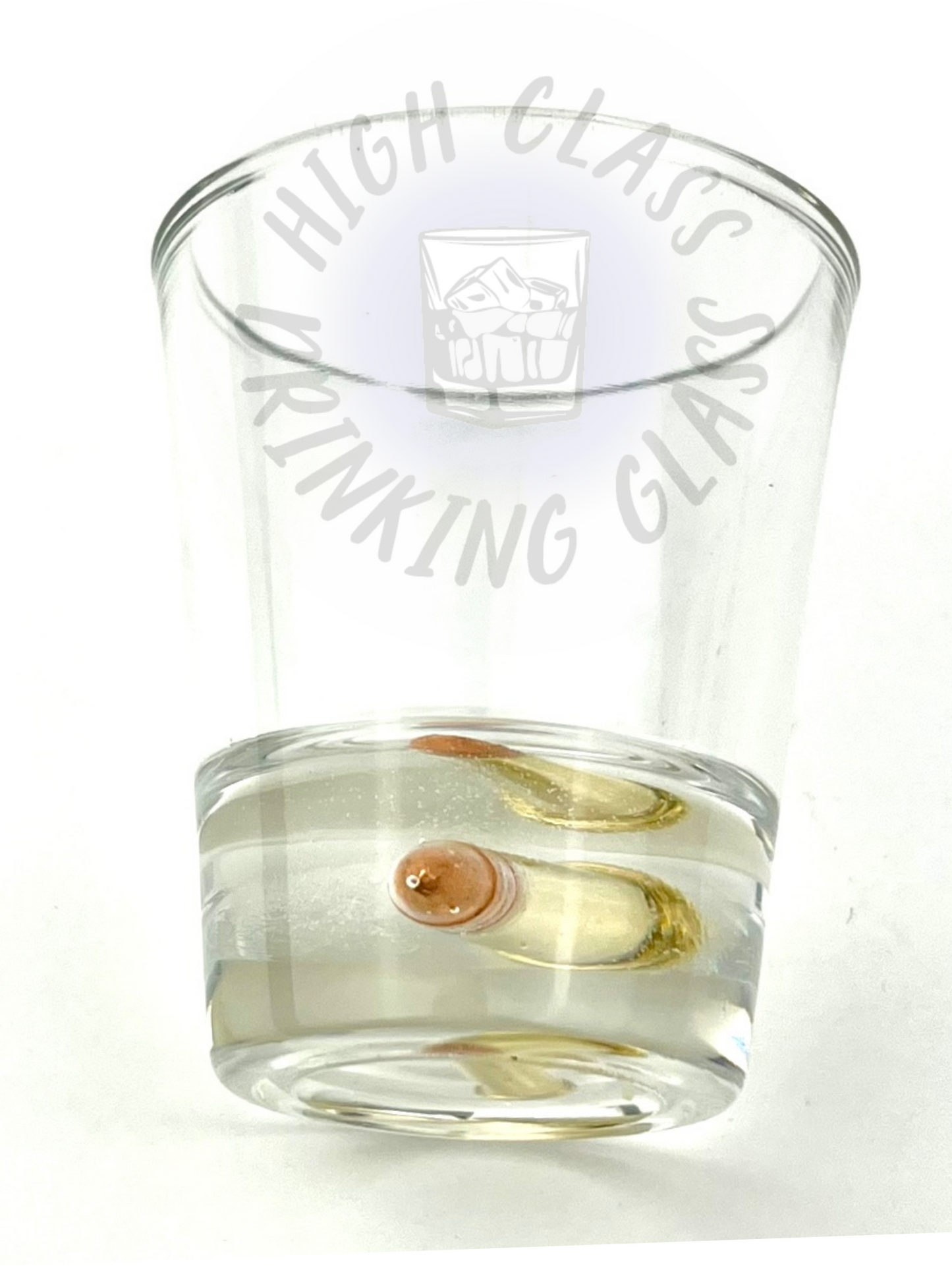 Brass Tip 22 Bullet Shot Glass