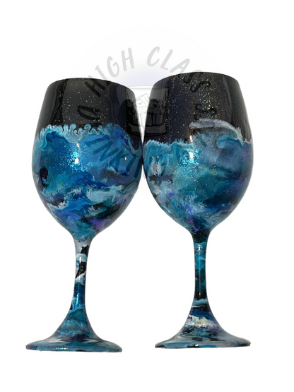 CUSTOM 20 oz Glass Stemmed Wine Glasses