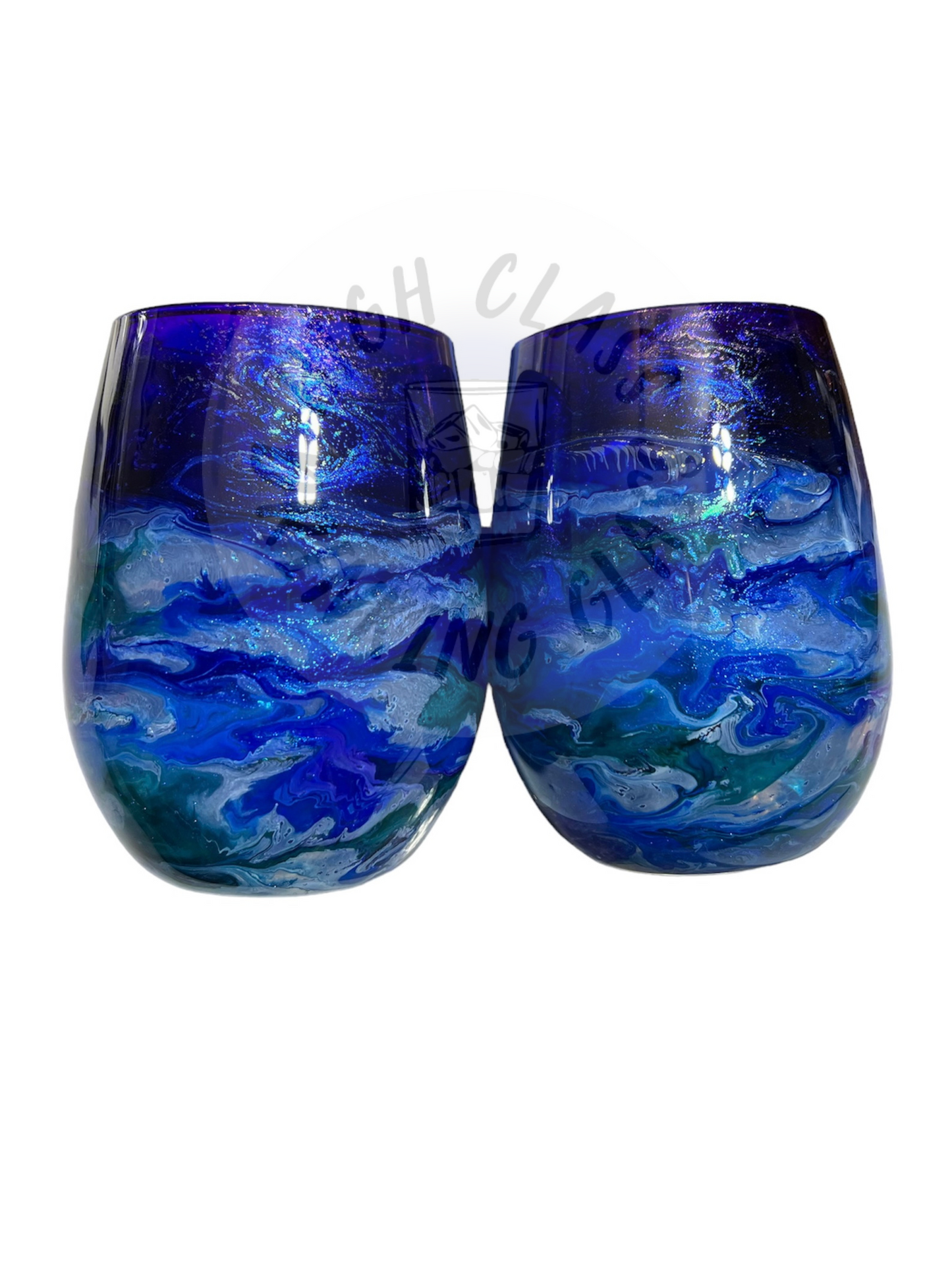 CUSTOM Glass Stemless Wine Glasses