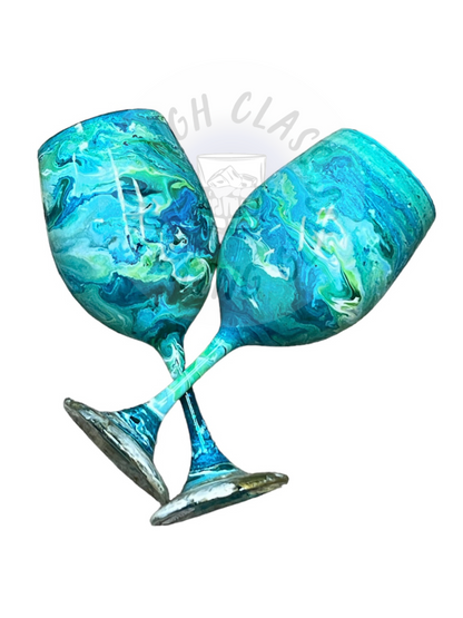 CUSTOM 20 oz Glass Stemmed Wine Glasses