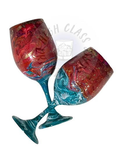 CUSTOM Glass 14 oz Stemmed Wine Glasses